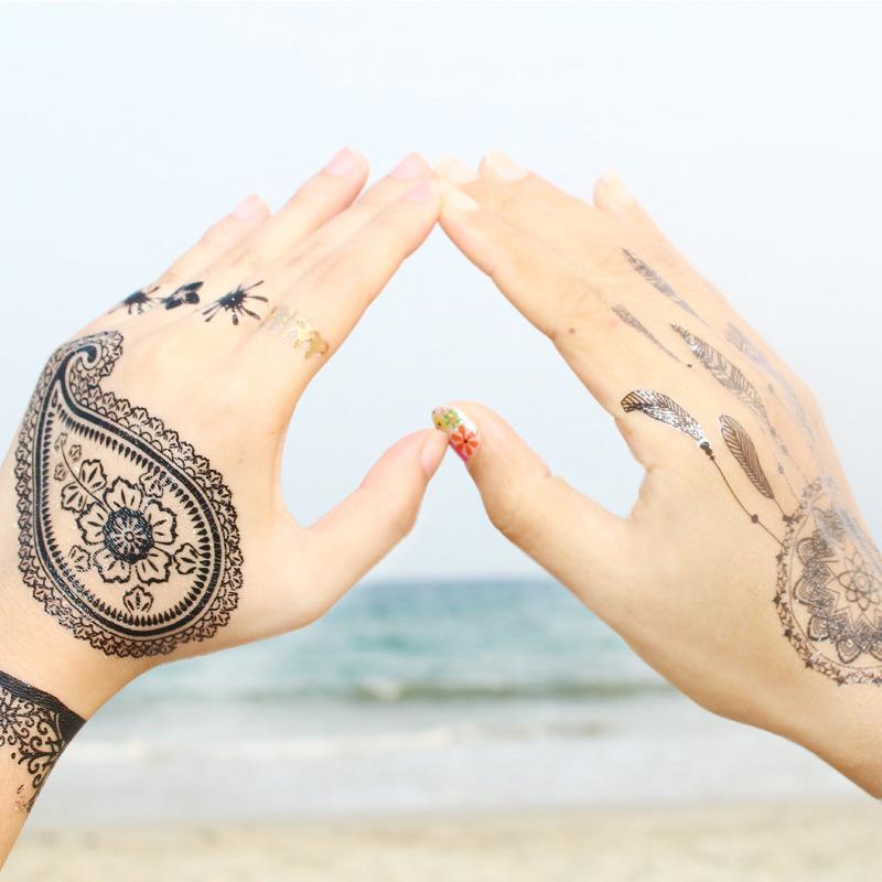 Beauty Sticker Black Tattoo Sticker Temporary Tattoo Waterproof Tattoo Sticker