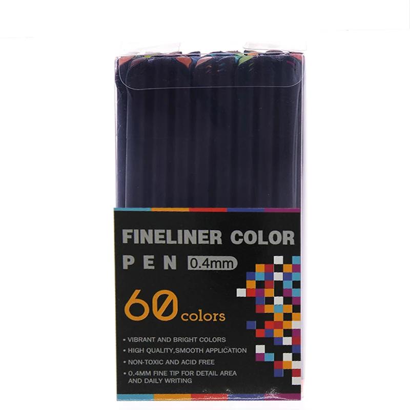 0.4mm Fineliner Pen Set – 12/24/36/48/60 Colors – Felt Tip Marker for Drawing, Sketching & Office Supplies