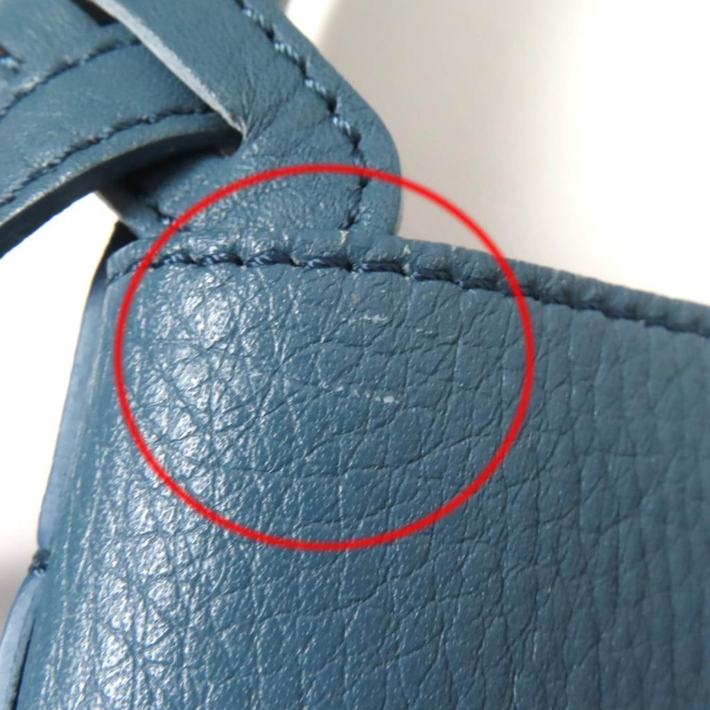 HIROFU Handbag Blue leather Women 19250B Used