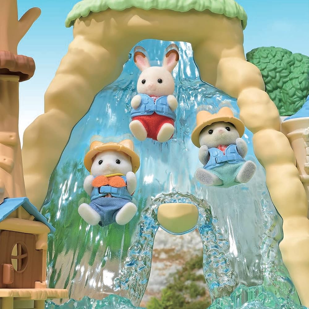 EPOCH Sylvanian Families Family Trip Secret Forest Large Waterfall Dollhouse Toy 3 Years and Up