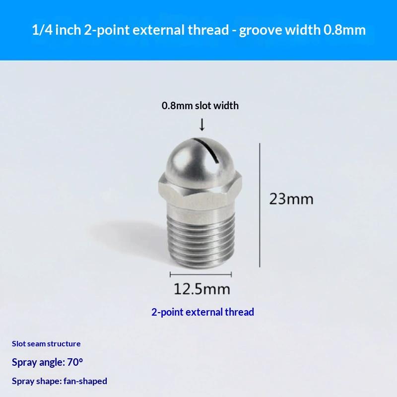 Hot Flat Fan Spray Nozzle BHC Air Knife Blowing Wind Nozzle 1/8'' 1/2'' Slot Cleaning High Pressure For Industrial Dust Removal