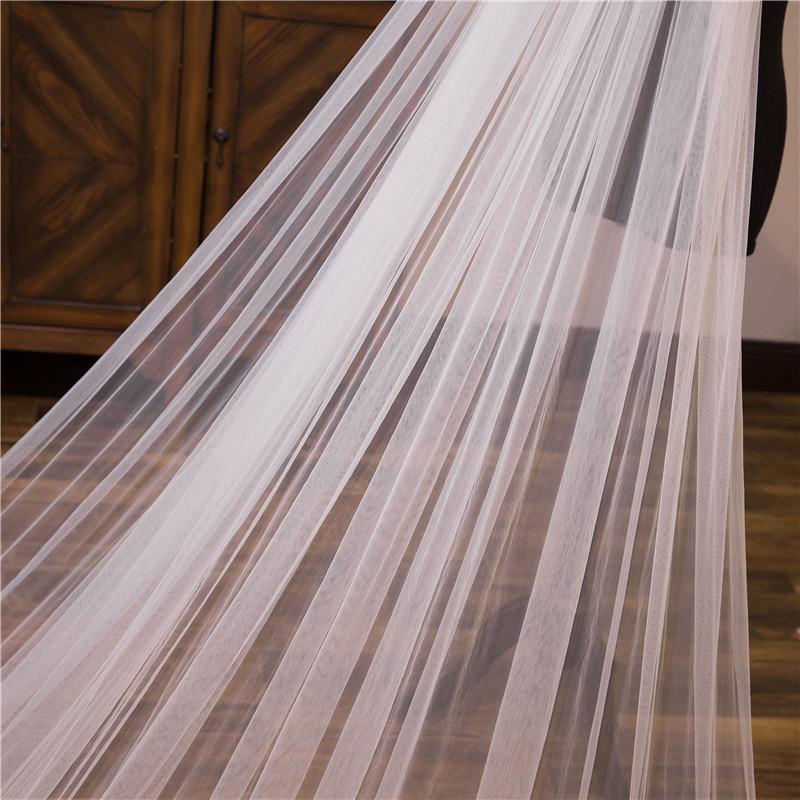 3-Meter Sequin Lace Bridal Veil with Comb for Photo Studio