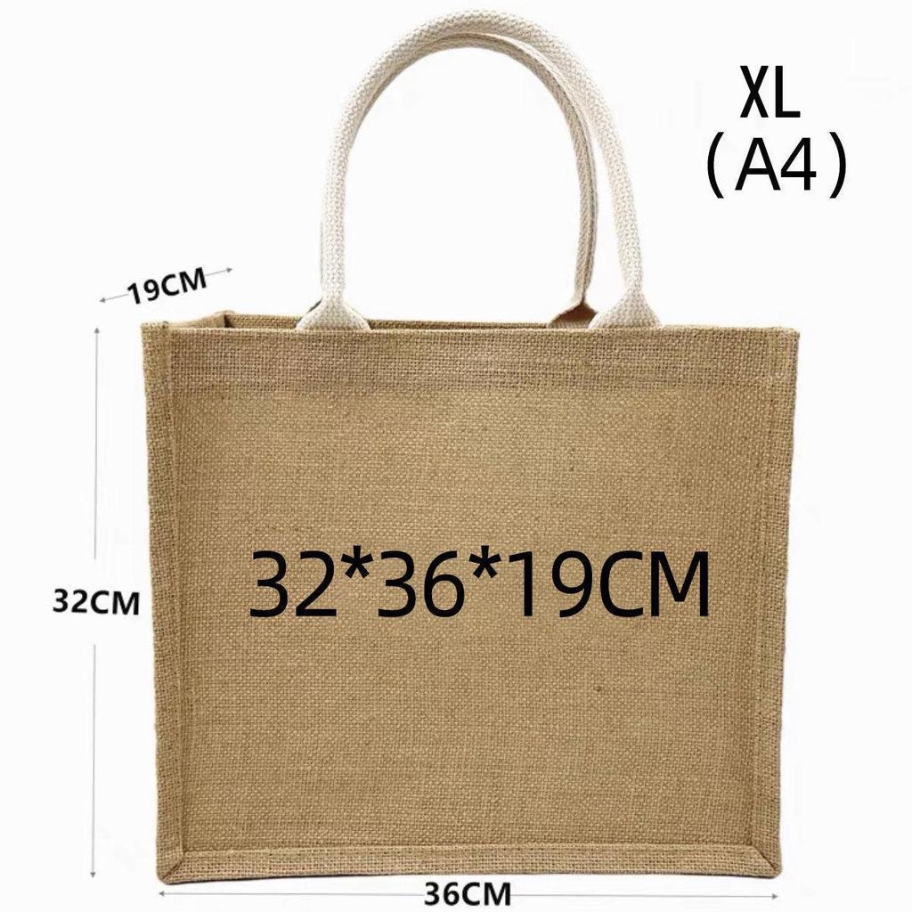 Hemp Canvas Tote with Logo - Linen Souvenir & Gift Bag for Weddings