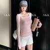 Spring/Autumn Stylish Slim Fit Cotton Long-Sleeve Spicy Girl Two-Piece T-shirt