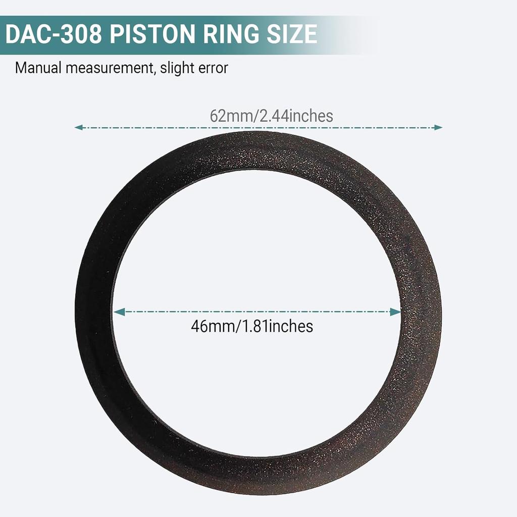 DAC-308 CAC-248-2 Piston Ring Compatible with Craftsman Air Compressor K-0650 K-0058 KK-4835 KK-5081 A02743 (4/Pack)