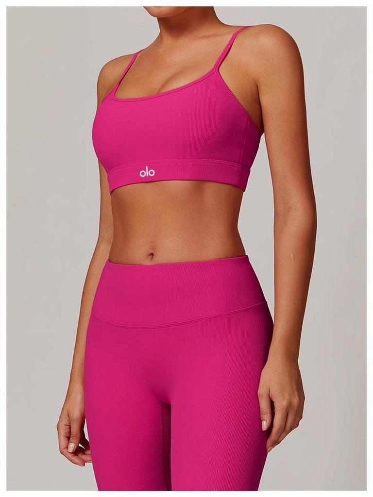 American ALO Strappy Backless Sports Bra - Yoga & Fitness Top for Women