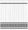 Abstract Shower Curtain, Simple Classic Greek Art Inspired Pattern Monochrome Athens, Cloth Fabric For Bathroom Decor