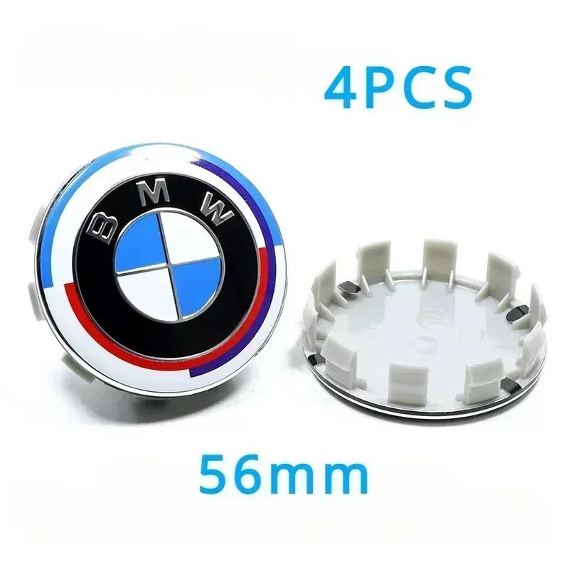 

-4X For BMW 50 Years Emblems 56mm 68mm Hub Caps Hub Cap Rim Caps For BMW B-Wheel-56mm