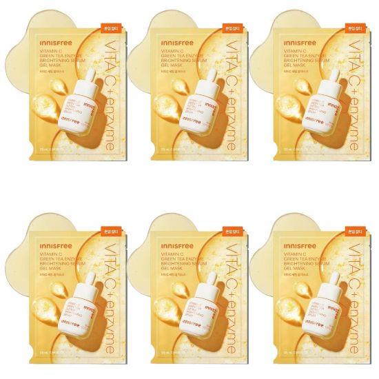 

Innisfree Vit C Green Tea Enzyme Spot Toning Serum Gel Mask Brightening & Anti-Dark Spot 25ml x 6pcs