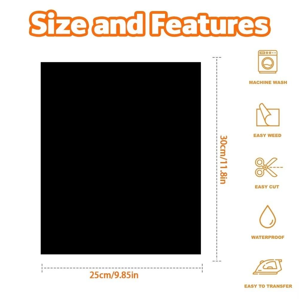 Easy To Cut 3D Puff Heat Transfer Vinyl HTV Printing DIY Craft Supplies Iron on Vinyl 25*30CM PU Foam Transfer Film