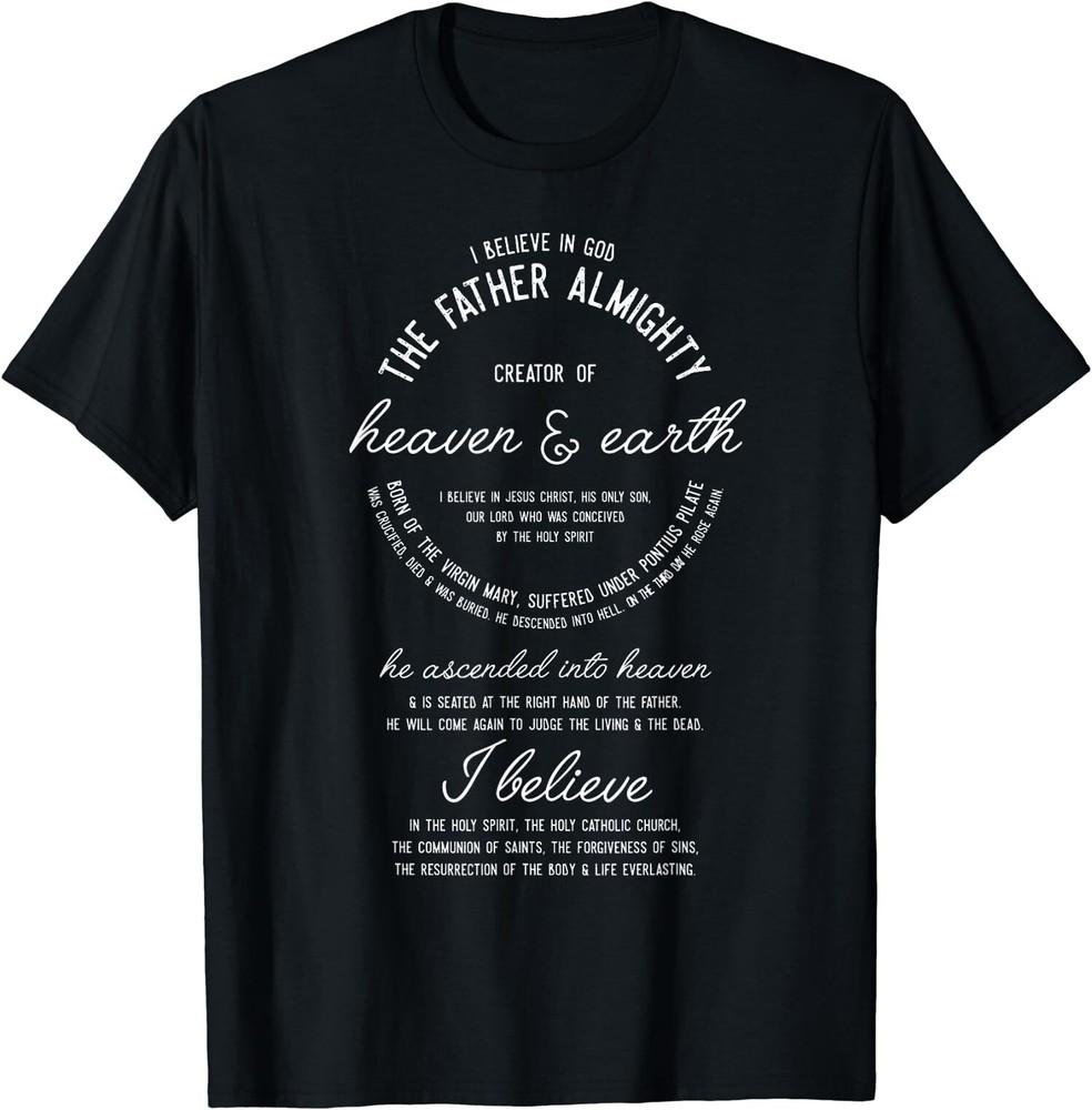 Brand New Limited Edition Apostles Creed Prayer Catholic Traditional Gift T-Shirt