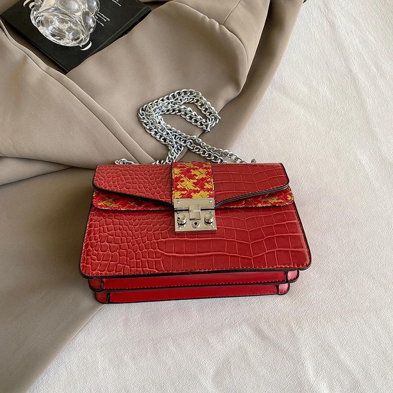 PU Leather Chain Shoulder Bag for Ladies   Luxury Bag  Small Crossbody Bags  High Quality  Designer