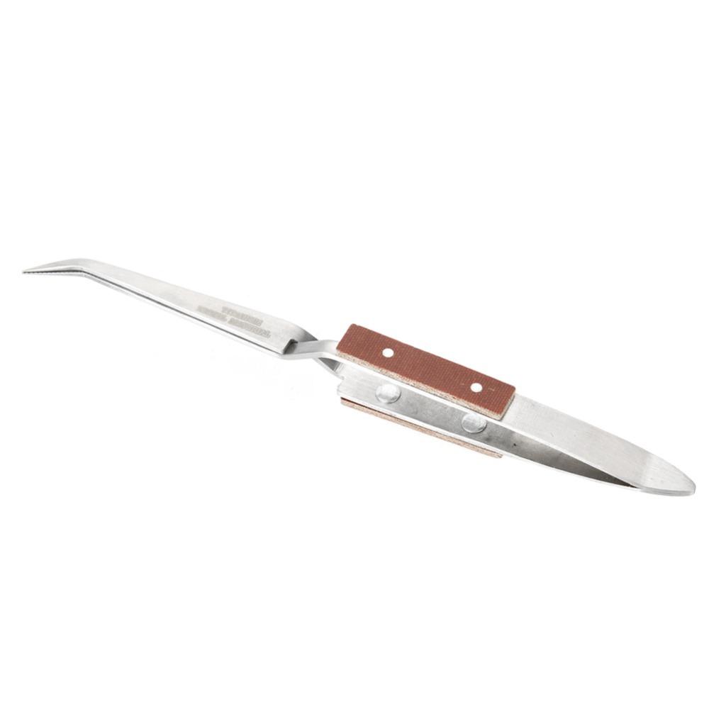 Precision Curved Tip Locking Tweezers Stainless Steel Selflock Cross Tweezer Jewelry Tweezers Craft Projects