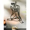 Minimalist Wire Female Body Silhouette Abstract Metal Wall Art Sculpture Home Decor