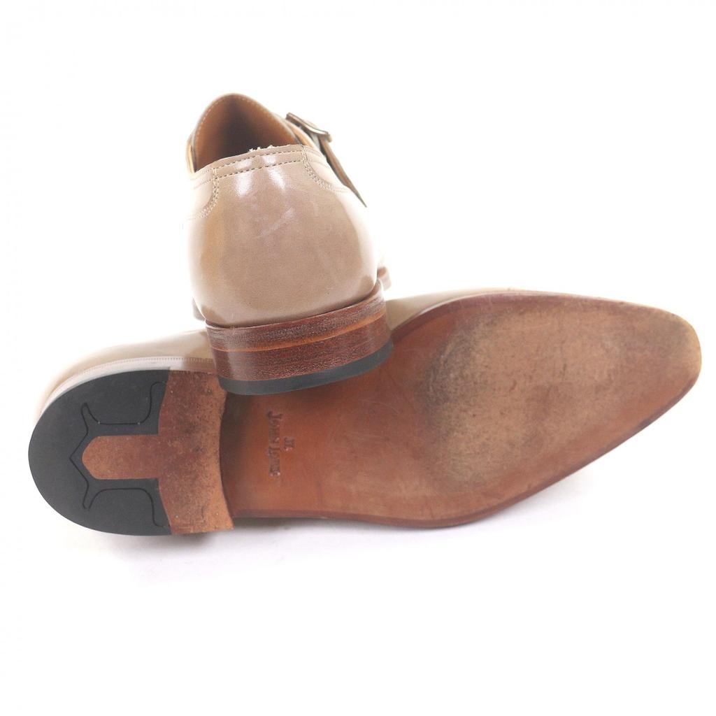 Tolle John Lobb Business-Schuhe BRENTWOOD Kappe Single Monk Strap Beige Gebraucht