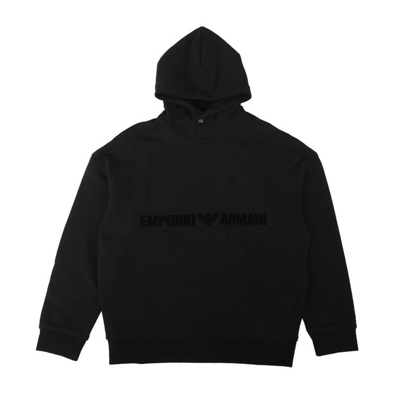 Мужская толстовка с капюшоном и длинным рукавом Armani EA 6L1ML9 Черная L
