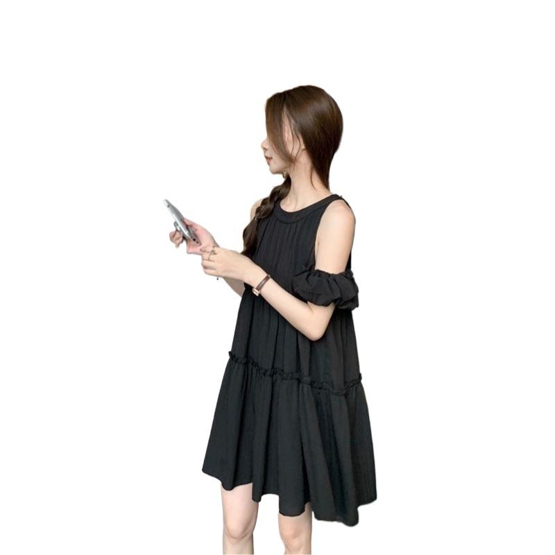 Salt Girly Sweet French Off-the-shoulder Small Man Wears Temperament Dress