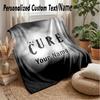The Cure Custom Flannel Throw Blanket Print Your Name Text Soft Warm Blanket Holiday Present