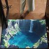 Living Room Area Bottomless Pit Mat 3D Illusion Floor Rug Optical Hole Realistic Fun Entrance