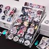1pc Display Shelf, Desktop Badge Color Paper Diffuse Around The Edge Of The Ladder Transparent Placement Of Grain Standing Card