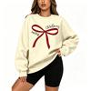 Women's Christmas Print Neck Long Sleeve Sweatshirt