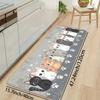American Retro Coffee Cup Letter Long Carpet, Kitchen Area Rug, Laundry Room Entrance Corridor Long Decorative Foot Mat
