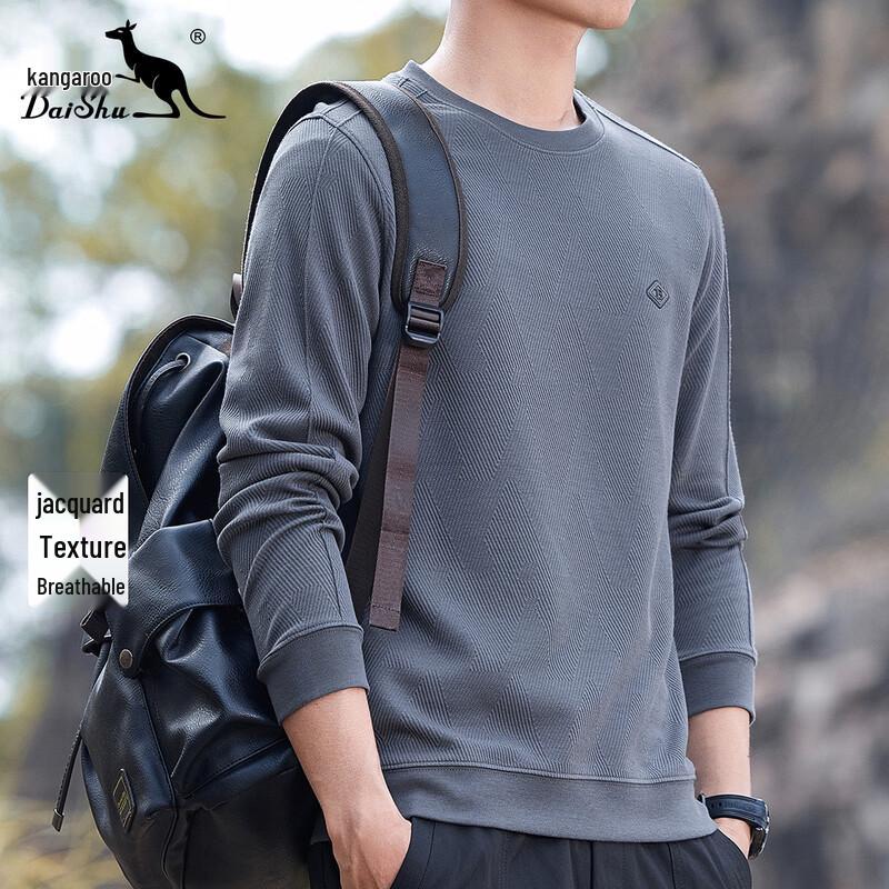 

Men s Jacquard Round Neck Long Sleeve T-Shirt 52