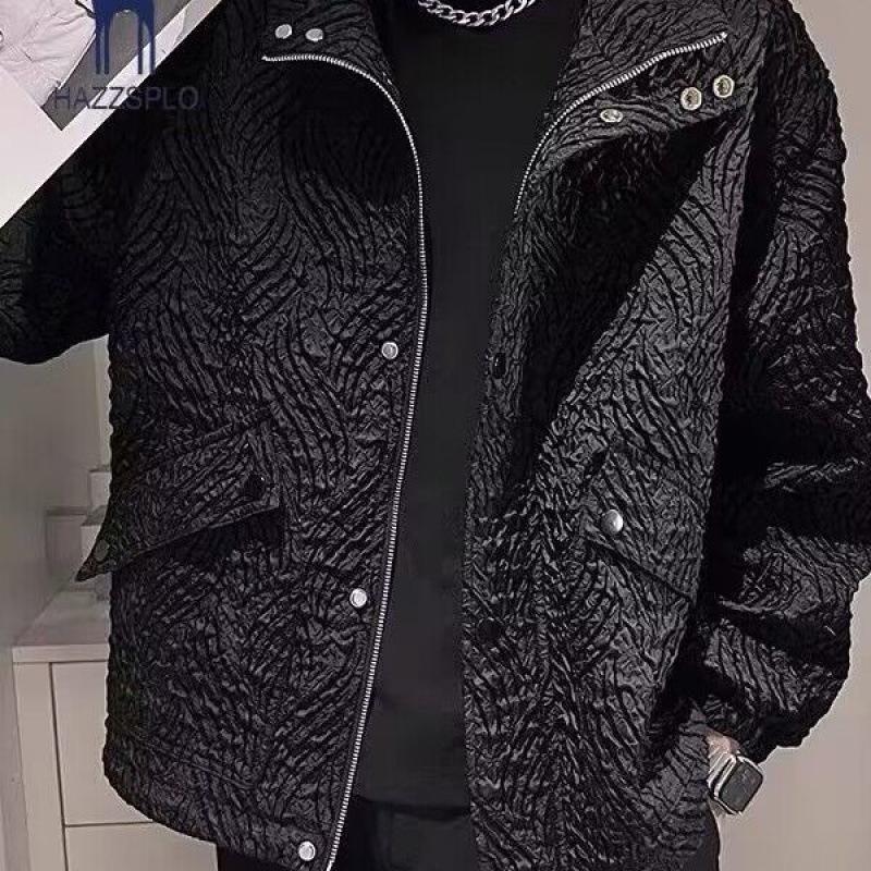 

Piushuai Work Coat Jacket Men Весна и осень Trendy Вышитая Новая Повседневная Одежда M чёрный
