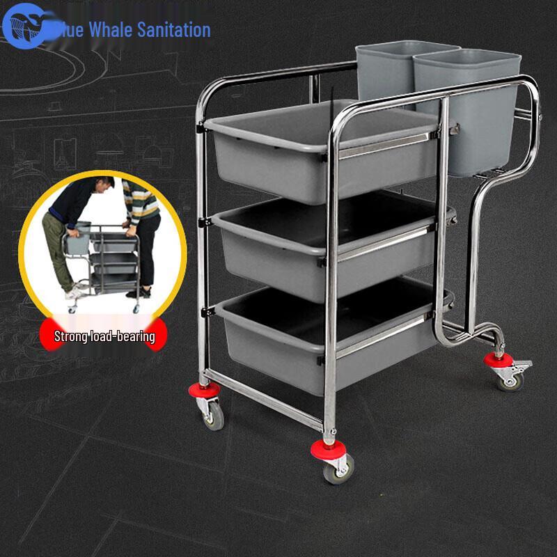 Blue Whale Extra Thick Stainless Steel 3-Tier Service Cart