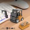 2-in-1 Desktop Mini Alloy Toy 1:64 Bluetooth Remote Control Forklift Car with Trailer Christmas New Year Gift In Color Box