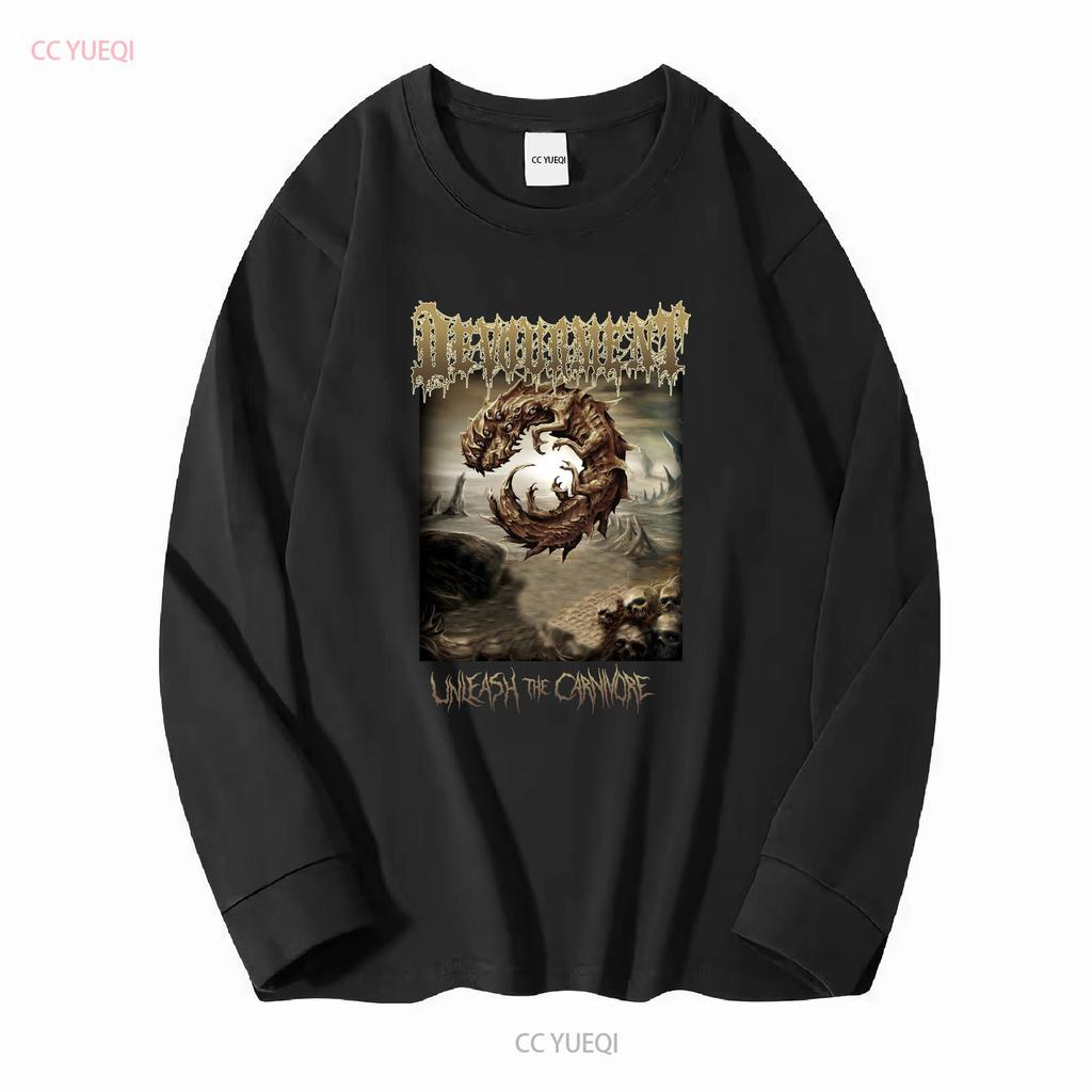 Devourment Unleash The Carnivore Koszulka Czarna Męska S do 3XL PM904 vintage Sprana męska Oddychająca Wszechstronna Miękka Unisex Codzienna