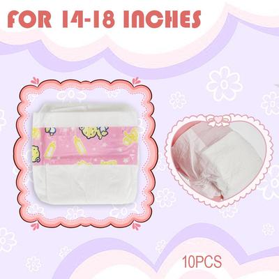 10pcs Diapers Baby Dolls Play House Diapers Reborn Dolls Decorate Pretend Baby Diaper Simulation Nappies Toy Accessory Diapers