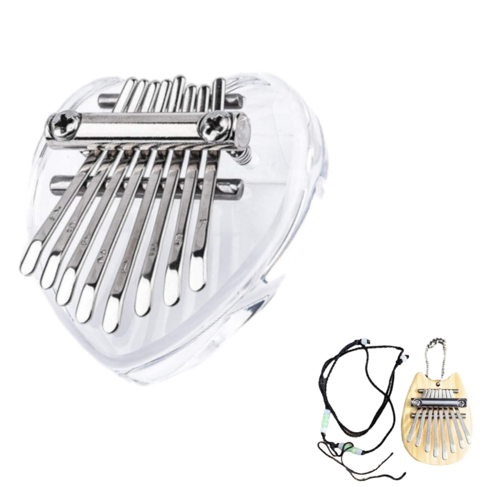 

Пианино для большого пальца, 8-клавишное пианино для пальцев калимба, портативное музыкальное пианино для большого пальца калимба со шнурками, рождественские подарки на День благодарения для семьи One Size