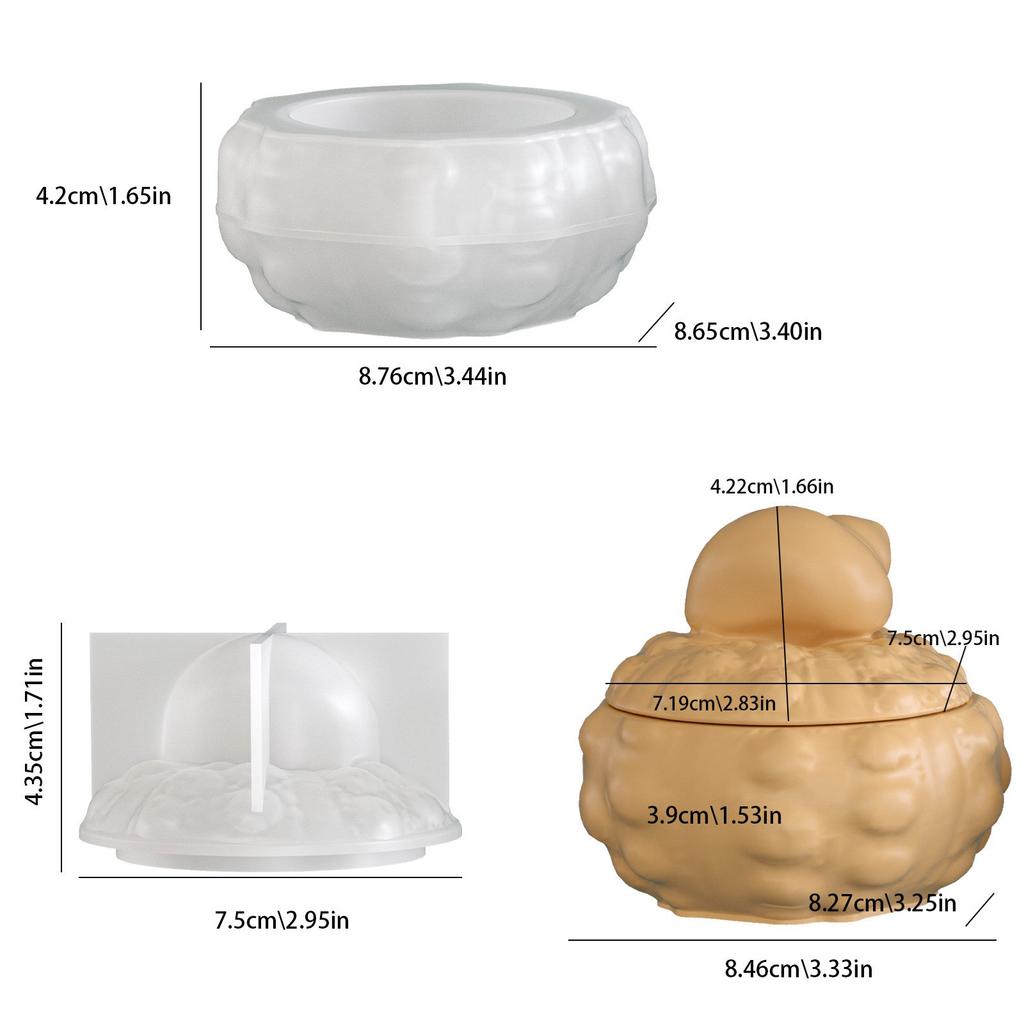 Easy Releasing Silicone Conch Mold Suitable for Making Decorative Candle Jars and Jewelry Storage Versatile Project