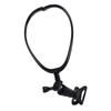 Abaodam Neck-Hanging Microphone Holder Adjustable Angle 24–45mm Diameter Hands-Free Black 30×16.5×5cm Approx. 100g Plastic Metal for Streaming Hosting