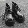 Fashion Men's 2025 Autumn British Style Vintage Work Boots Waterproof Platform Ankle Boots Chunky Sole Fashion Casual Outdoor Shoes