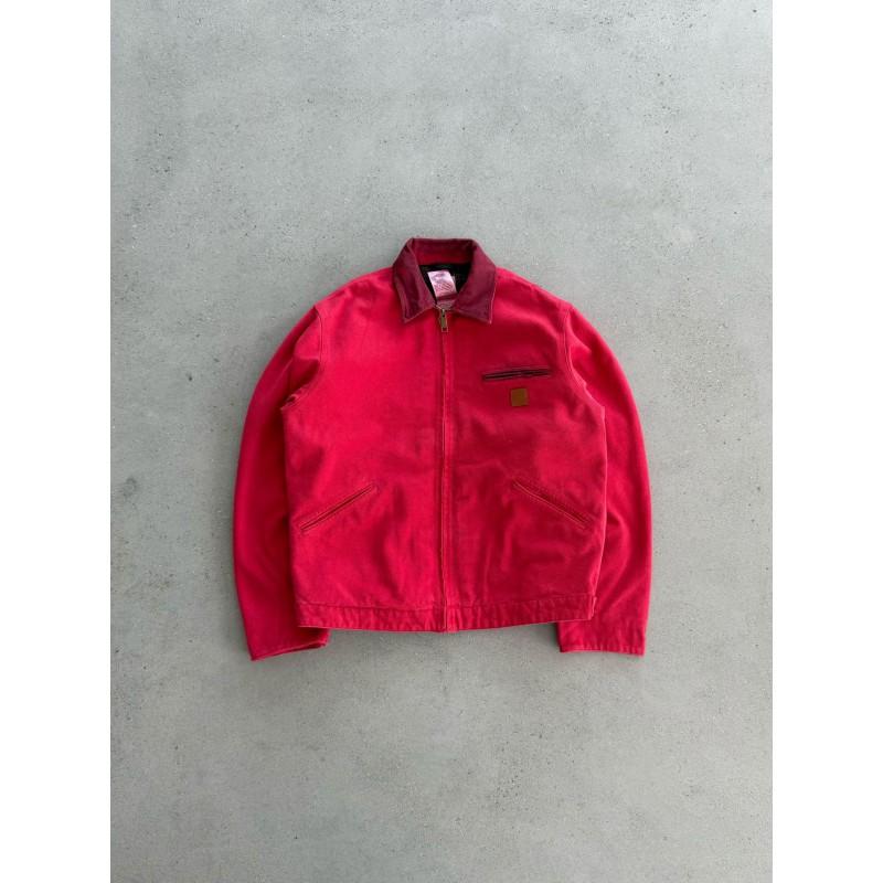 Mens Premium Washed Detroit Workwear Jacket - 9 Vintage Colors Relaxed Fit Cotton Blend Streetwear Style