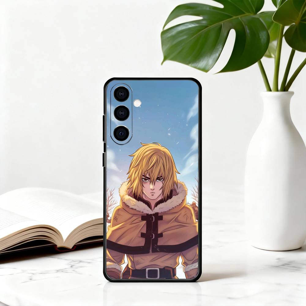 

V-Vinland S-Saga T-Thorfinn-VST Phone Case Black Silicone Soft For Samsung Galaxy A73,A72,A71,A70,A53,A52,A51 Samsung a12