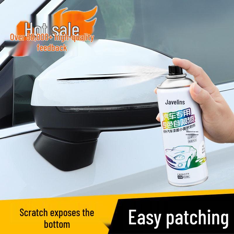 Auto Self-Spraying Paint Pen - Scratch Repair & Rustproof - Pearl White/Black