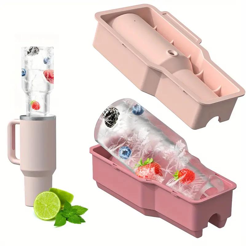 Ice Cube Tray Mold for Tumbler Stanley Cup Silicone Cylinder Ice Cube Maker Mold Fits 40 Ounce Big Ice Cube Molds