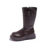 Girls Winter High Top Knight Boots Thick Fleece Lined Side Zip