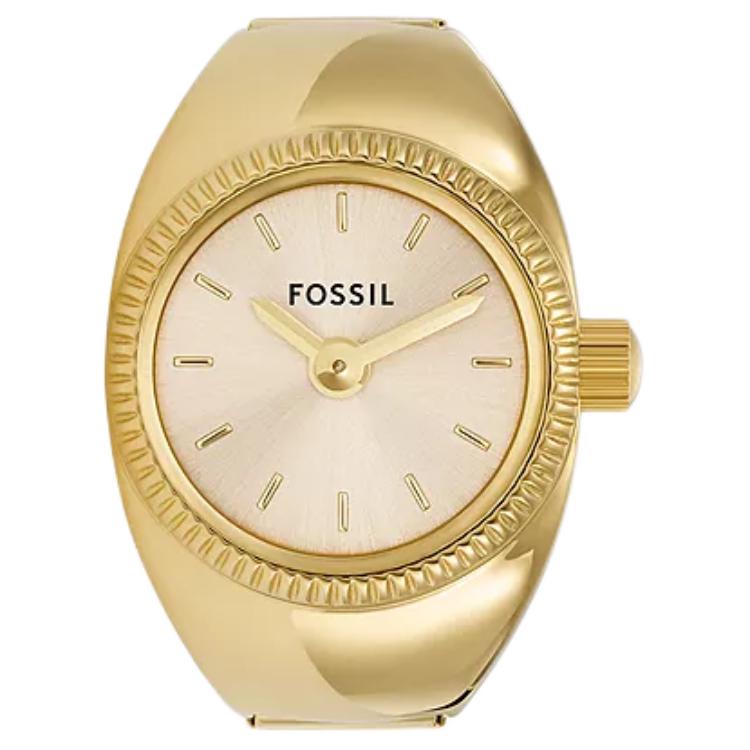 FOSSIL Wrist Watch Quartz Movement Stainless Steel Strap 15mm Gold Dial Women s Watch 50m Water Resistant ES5246 Gold Dial