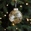 Christmas Ball Ornament Faux Pearl Glittery Tree Decoration Festive Hanging Baubles with Rope Party Decor