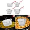 Deep Fry Basket In Stainless Steel for Kitchen Use, Wire Strainer Frying