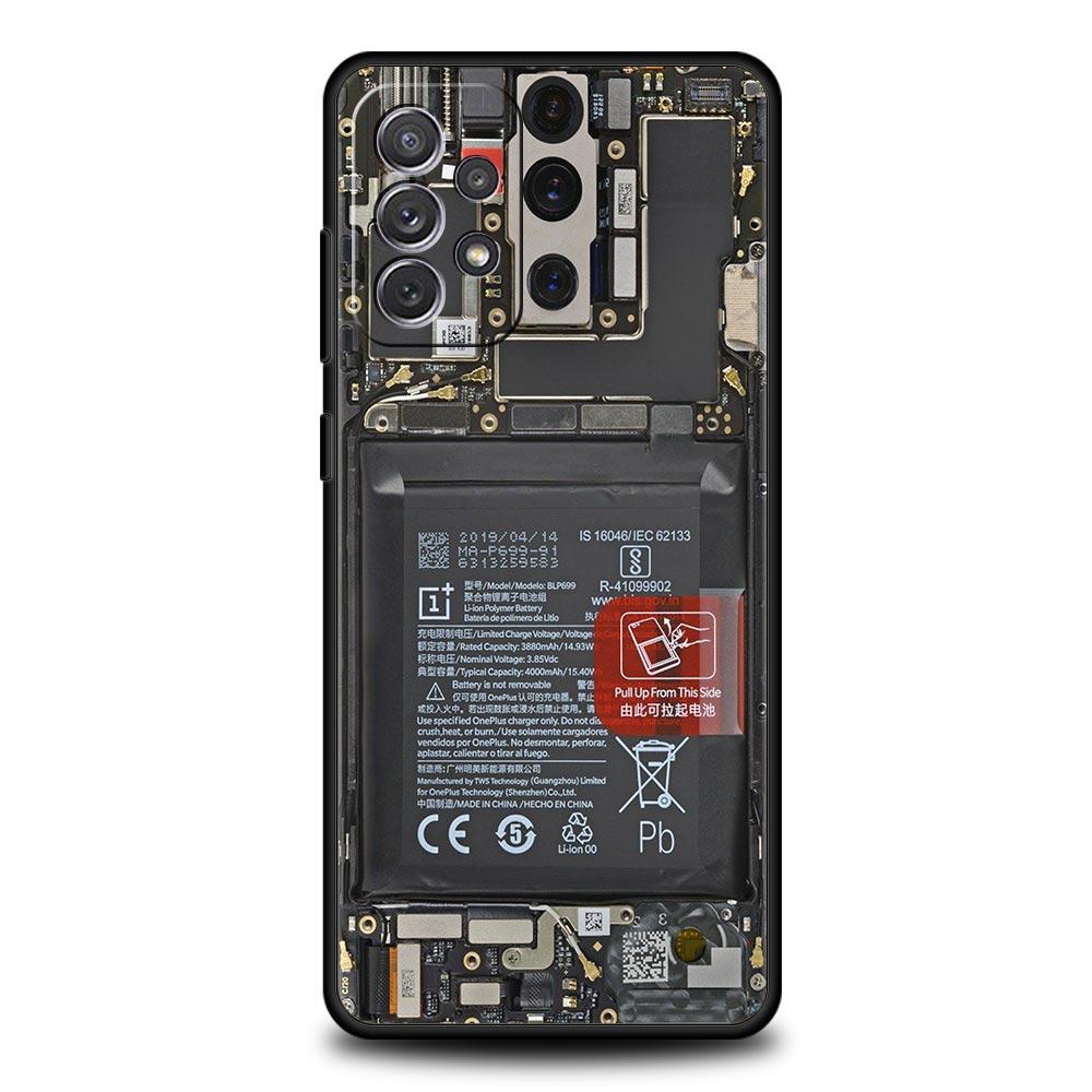 Main Circuit Board Pattern Phone Case for Samsung Galaxy A55 A35 A17 A07 A15 A13 A25 A51 A71 A72 A73 A32 A52 A52S A41 Soft TPU