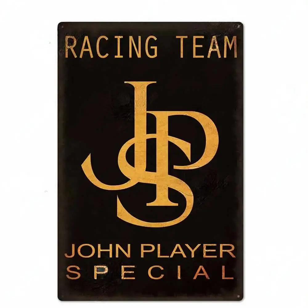 Vintage Racing Team Tin Sign Metal Signs Decorative Plaque For Garage Club Pub Bar Man Cave Farmhouse Decor Wall Decoration