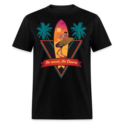 Keine Wellen Kein Charme T-Shirt Ocean Beach Surfing Lover Sonnenuntergang T-Shirt Größe S-6XL