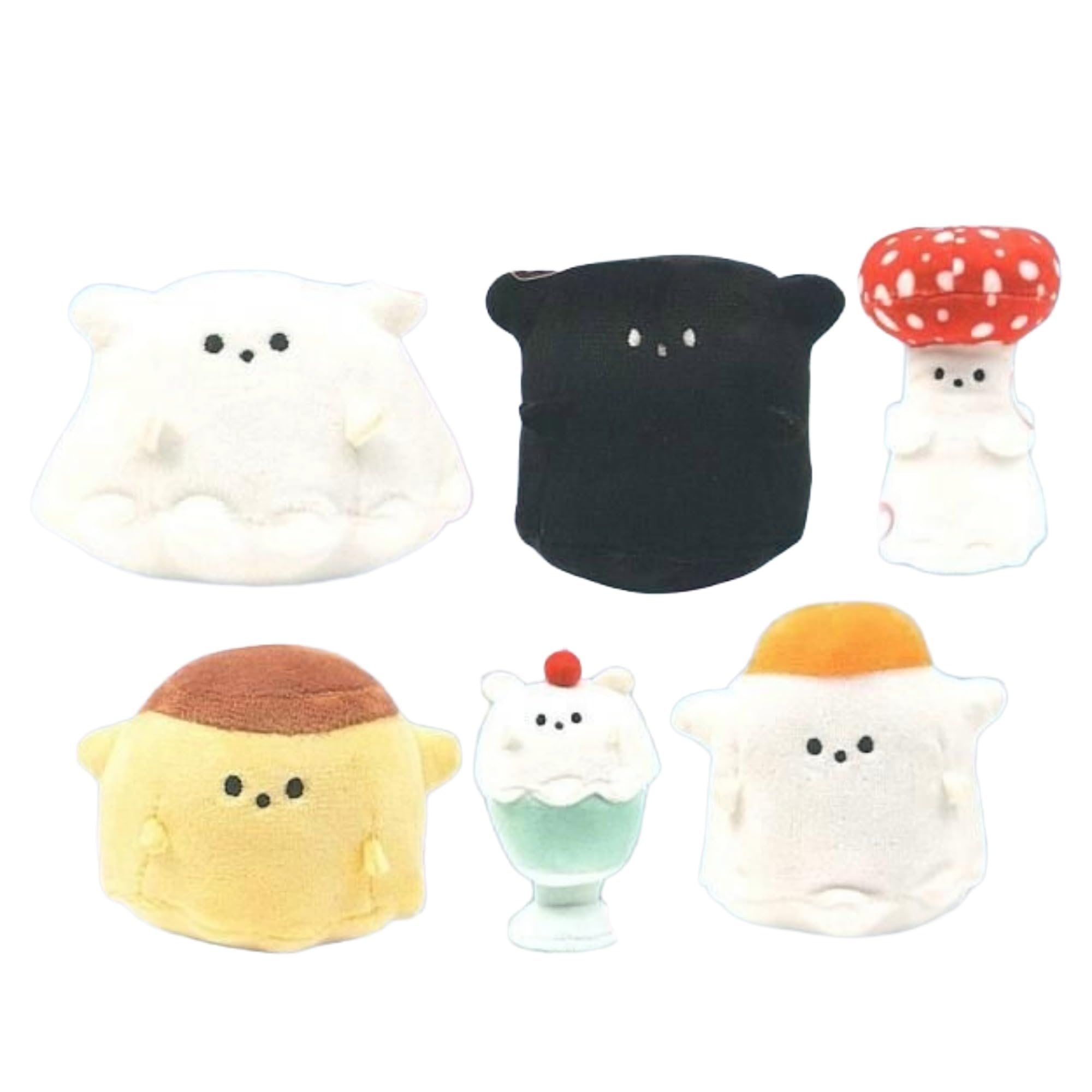 Qualia Ghost Octopus Mimicry Fairy Mimika Plush Toy Set of 6 Gachapon Capsule Toy (Complete Set) -