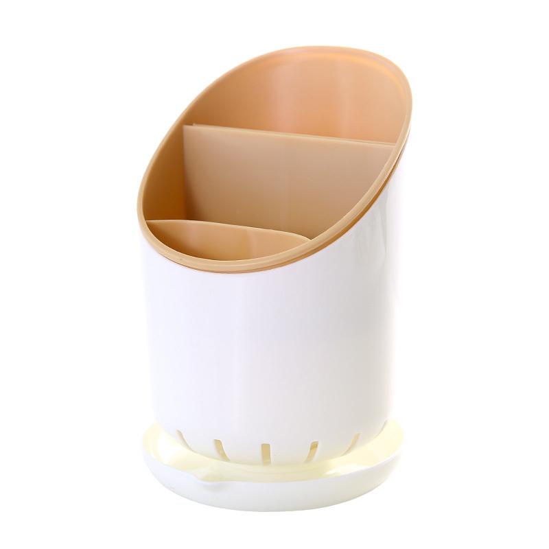 Подставка для хранения посуды большой вместимости с поддоном экономящая место подставка для палочек для еды дренажное отверстие съемная клетка для лопаток и ложек 609₽