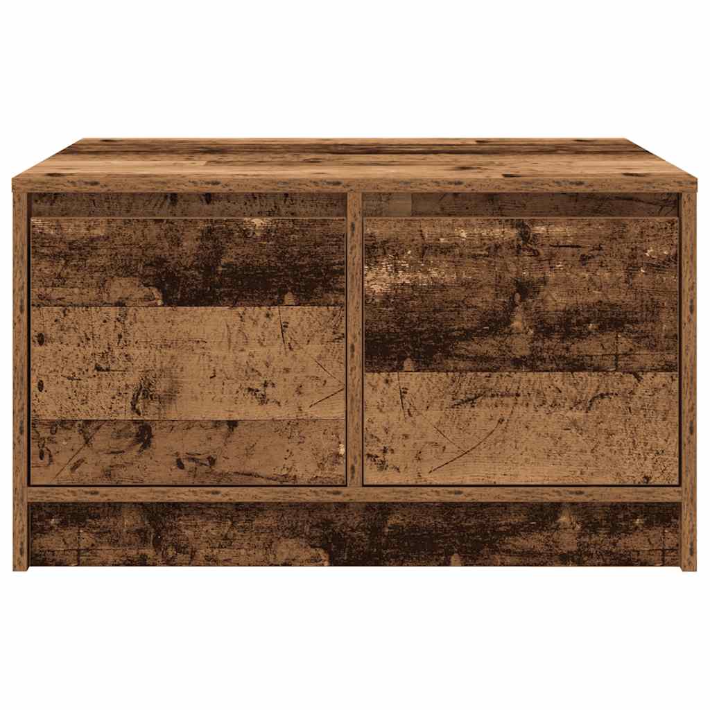 Coffee Table with Drawers Rustic Wood Look 70.5 x 70 x 40 cm